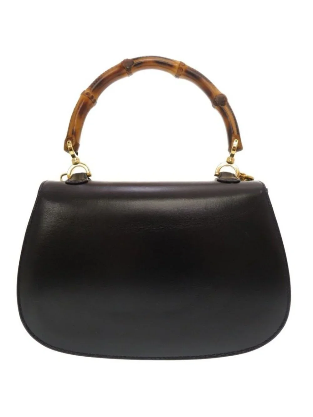 Gucci Bamboo Leather Navy 000 2046 0188 2-Way Handbag 0184 - Picture 2 of 10